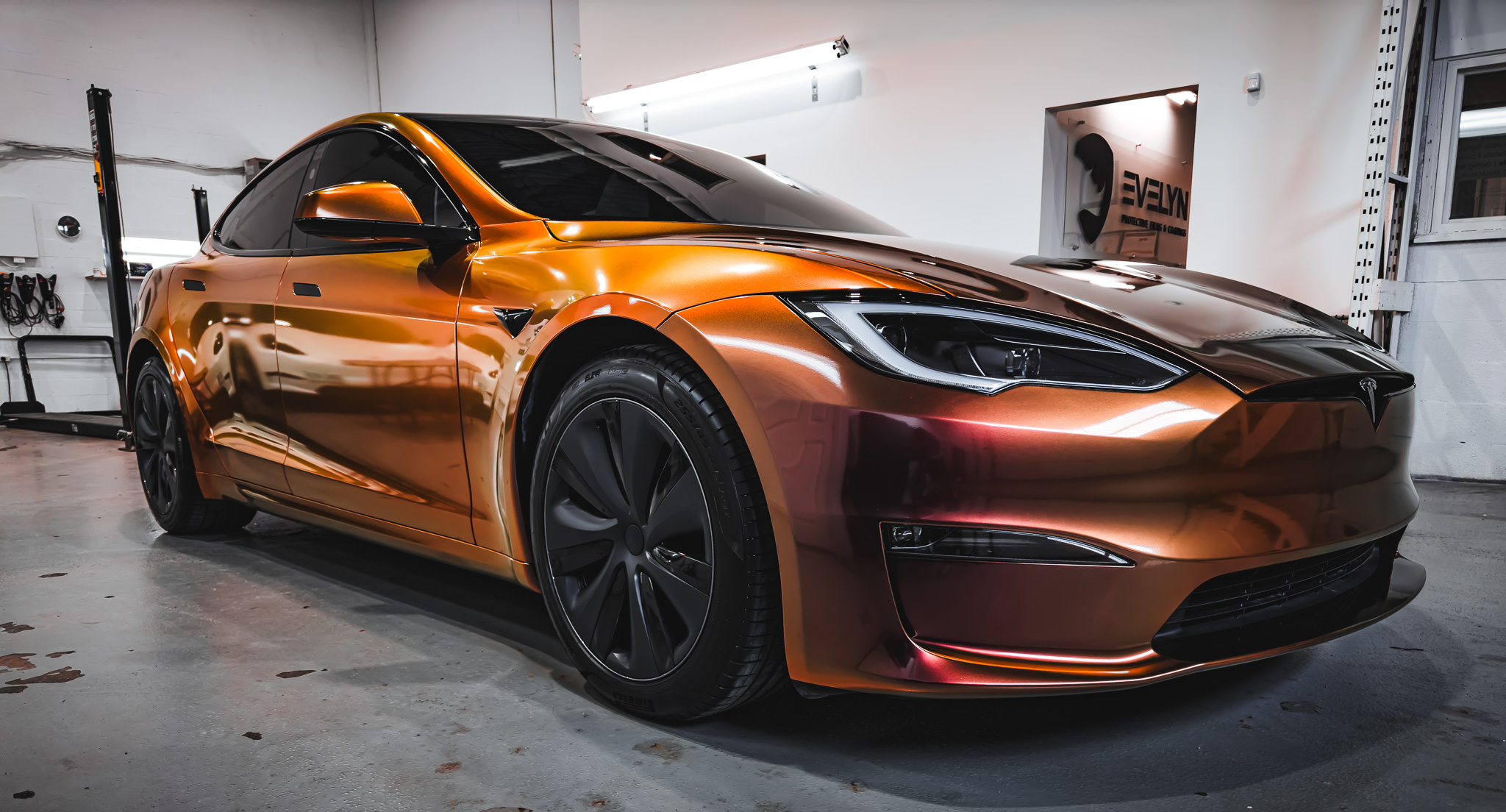 Vinyl wrap installation at Evelyn Protective Films in Markham